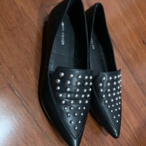 Black Marc Fisher studded flats size 7
